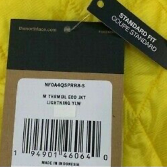 NWT North Face Thermoball Eco Jacket - Lighting Yellow - Picture 8 of 10